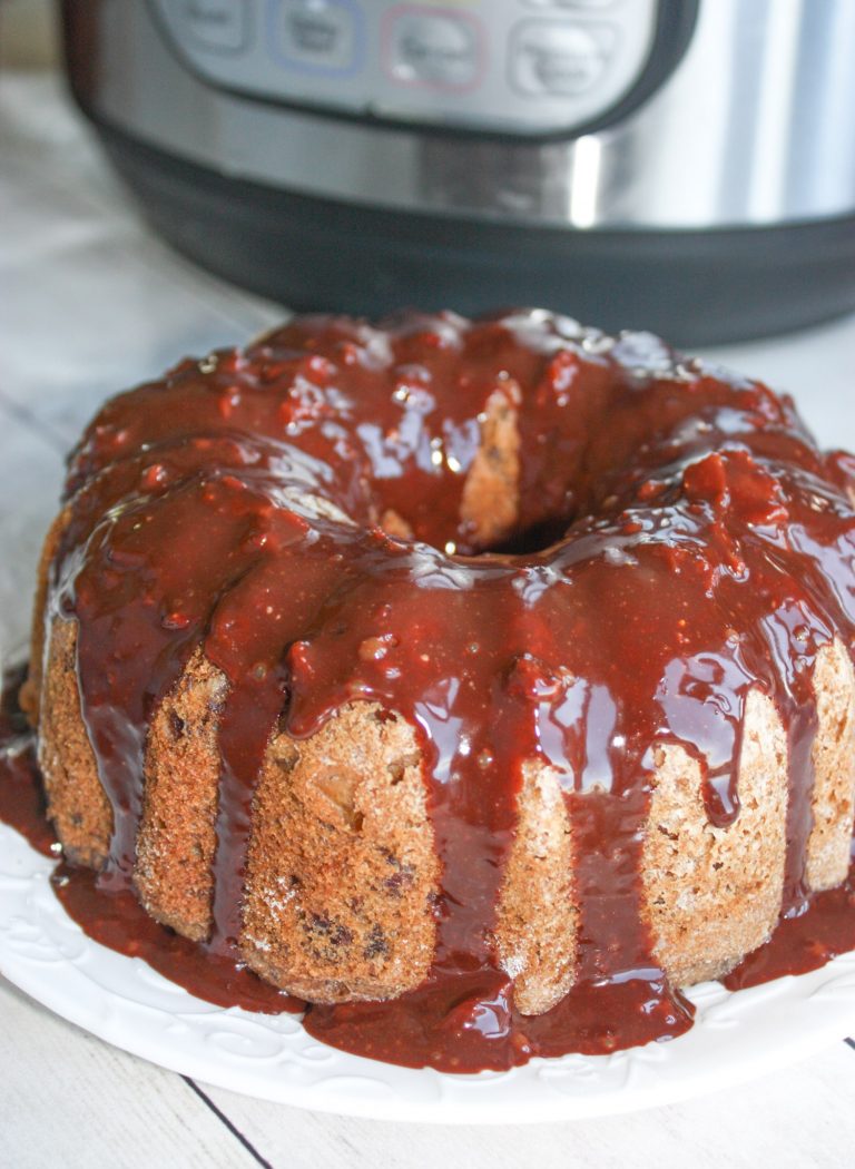Instant Pot Strawberry Banana Loaf is a moist and tasty pressure cooker recipe.  This gluten free version will please the eyes and the palate of anyone enjoying a taste and not just those avoiding gluten.