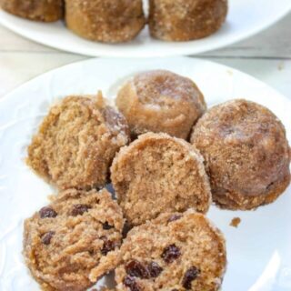 Instant Pot Glazed Cinnamon Bites are a little taste of heaven.  They are one of the best gluten free treats I have tasted!  These easy pressure cooker morsels  loaded with cinnamon, and raisins if you like, are moist and delicious.