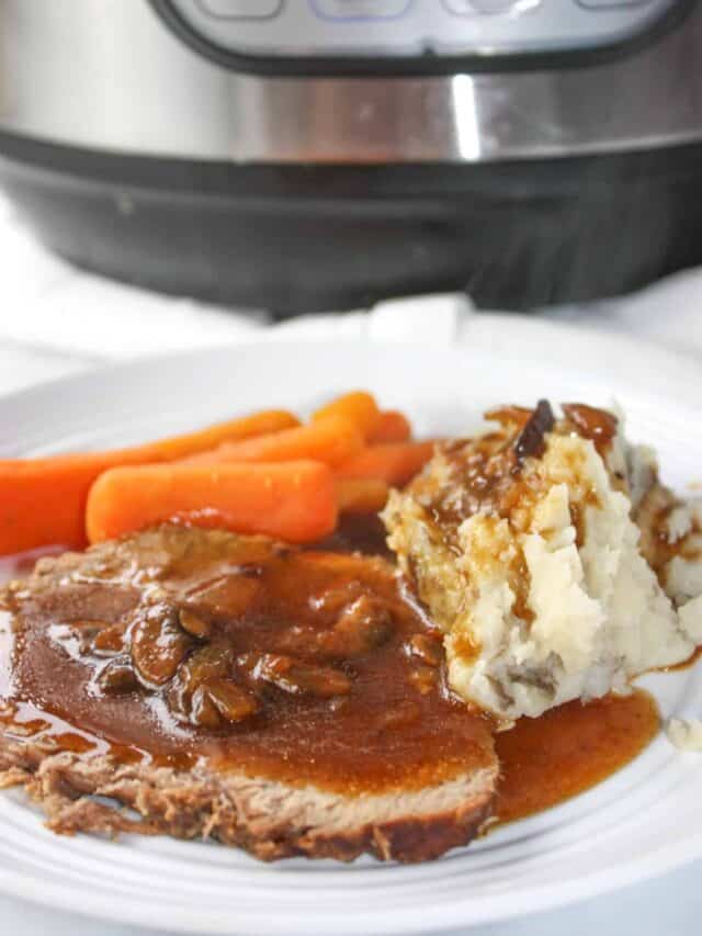 Instant Pot Sirloin Tip Roast with Gravy and Vegetables