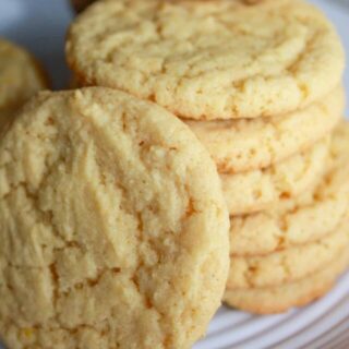 As the weather warms up I begin to crave the light taste of citrus flavours.  These Gluten Free Lemon Cookies satisfy this craving by providing a burst of lemon in every chewy bite.