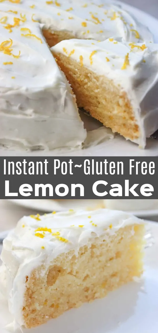 Instant Pot Gluten Free Lemon Cake is a tasty pressure cooker dessert recipe made with Bob's Red Mill gluten free flour.