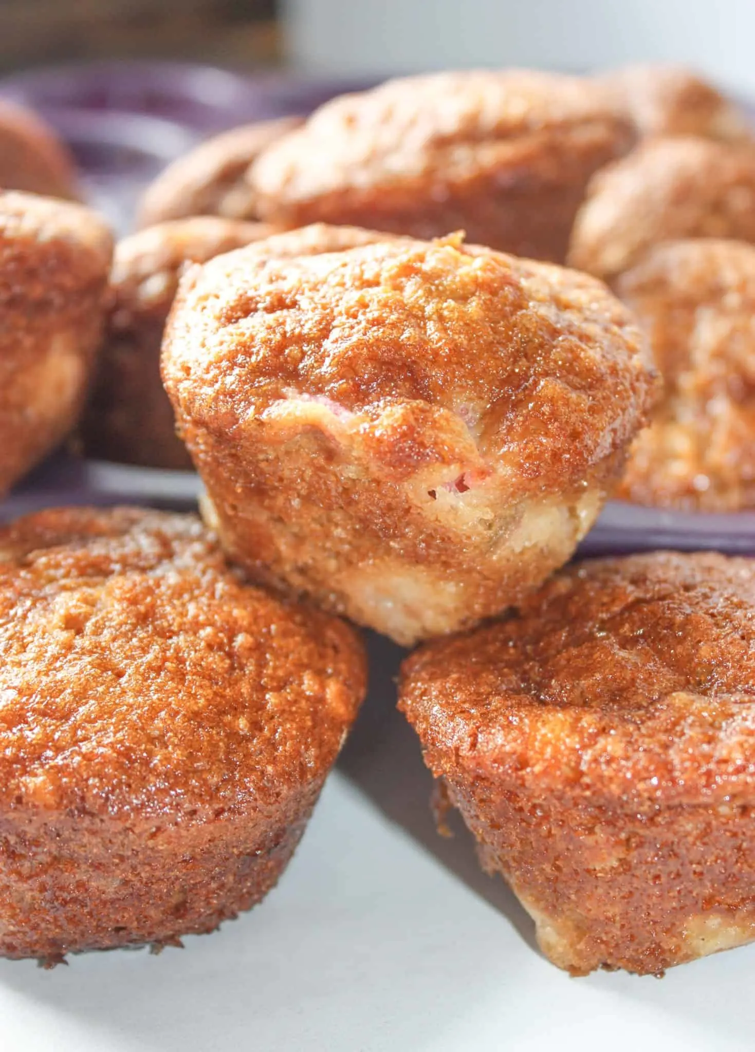How to Make Gluten Free Rhubarb Muffins - Kiss Gluten Goodbye