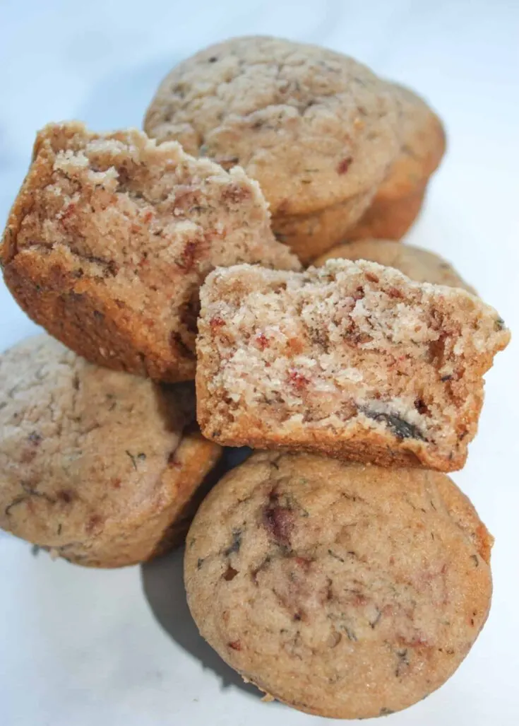 Strawberry Banana Muffins add a little taste of summer to the traditional banana muffin.  These gluten free muffins make a great snack or breakfast on the run.