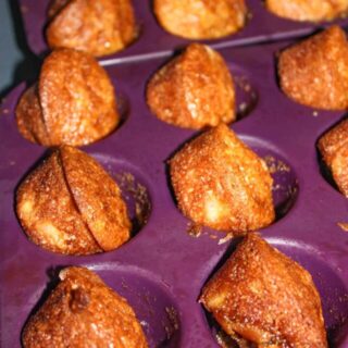 Gluten Free Rhubarb Muffins are a moist, tasty snack loaded with seasonal Rhubarb.  These gluten free muffins are great on their own or pair them with your favourite beverage.
