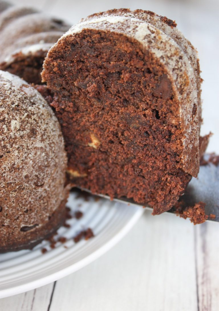 Instant Pot Chocolate Peanut Butter Banana Bread is a moist decadent treat.  This gluten free pressure cooker loaf recipe is so tasty you will not believe that it is gluten free!