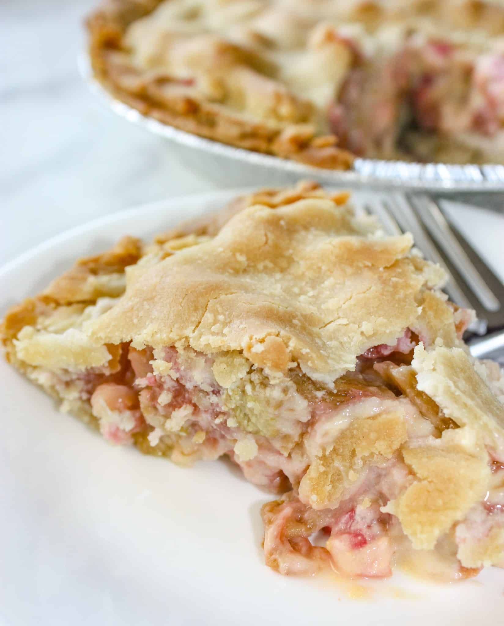 Gluten Free Rhubarb Pie is a blend of sweet and slightly tart flavouring.  I look forward to this tasty dessert every year when this spring vegetable is harvested from the garden.