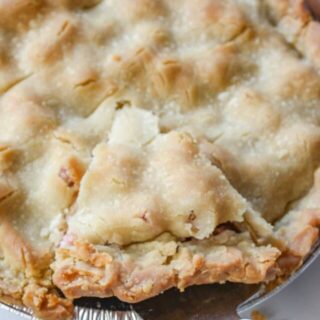 Gluten Free Rhubarb Pie is a blend of sweet and slightly tart flavouring.  I look forward to this tasty dessert every year when this spring vegetable is harvested from the garden.