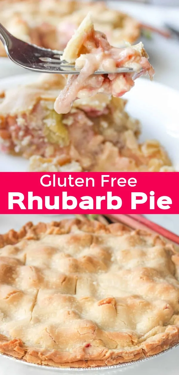 Gluten Free Rhubarb Pie is an easy pie recipe using fresh rhubarb in a gluten free pie crust.