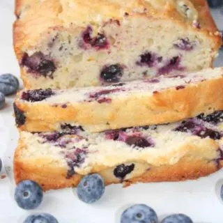 Lemon Blueberry Loaf is a tasty blend of citrus and seasonal fruit.  This gluten free bread will delight your taste buds with its refreshing flavours.