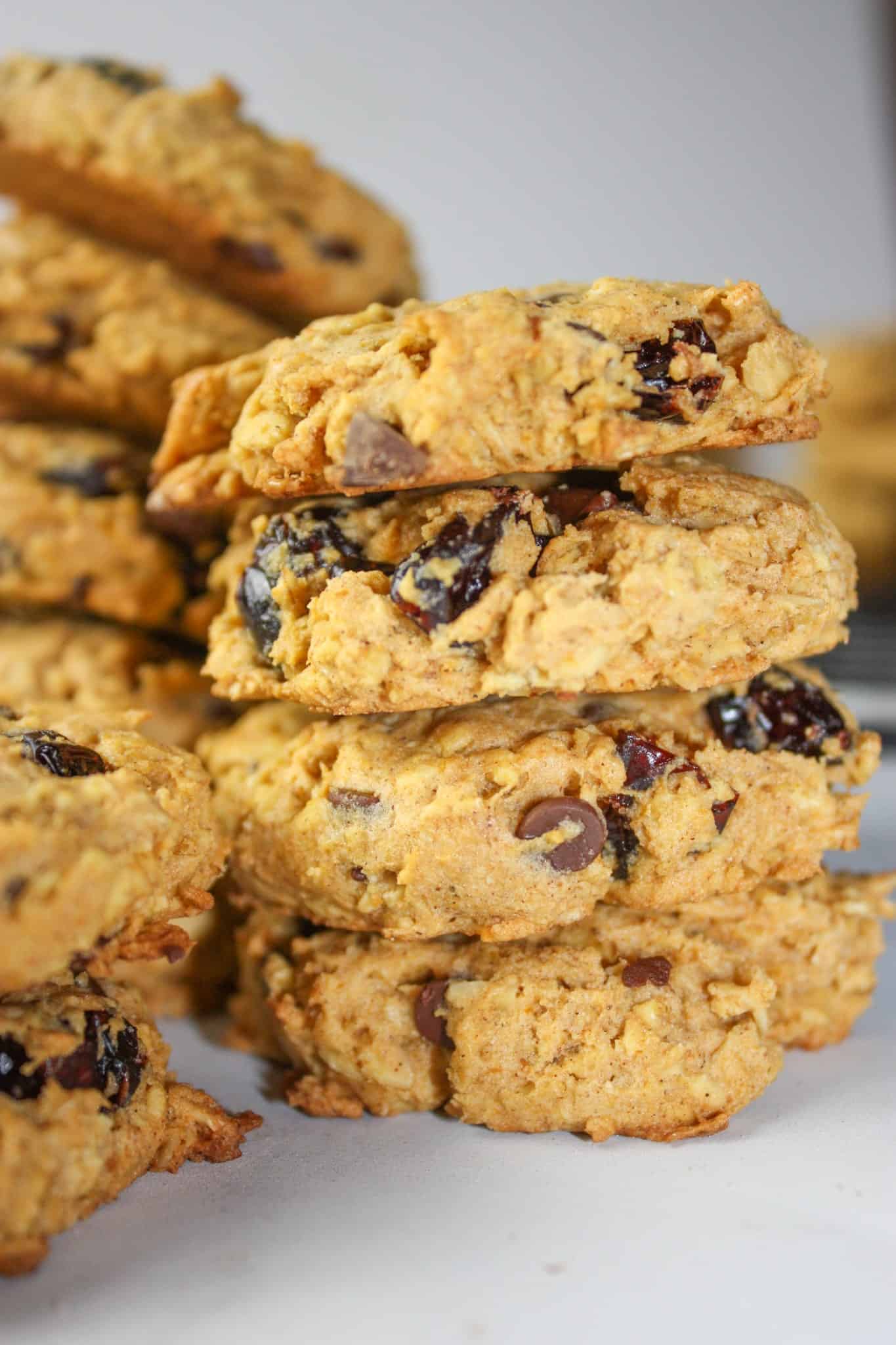 Flavours of Fall Cookies are loaded with seasonal ingredients.  This gluten free cookie recipe is bursting with the tastes of pumpkin, cranberries, oatmeal and spices that bring to mind cooler weather days!
