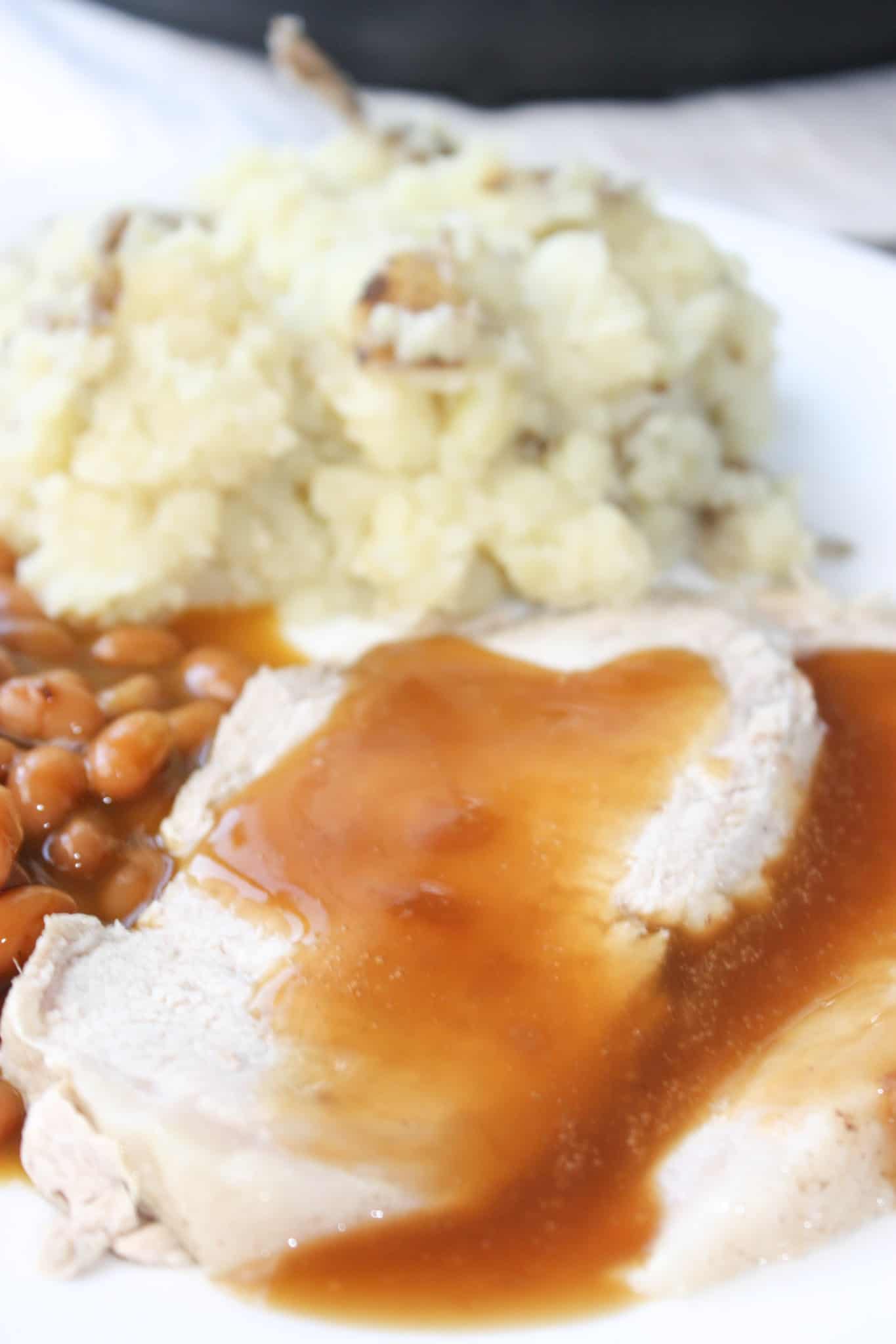 Instant Pot Pork Loin Roast with Garlic Mashed Potatoes is another easy pressure cooker recipe. This roast, flavoured with fall spices, turned out so moist and delicious.