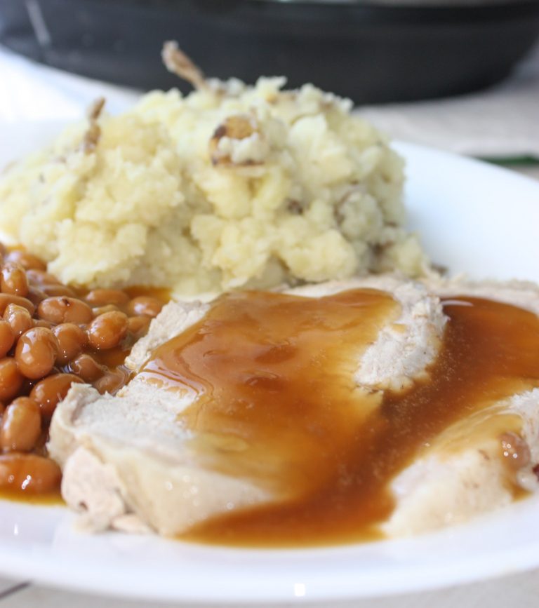 Instant Pot Pork Loin Roast with Garlic Mashed Potatoes Kiss Gluten