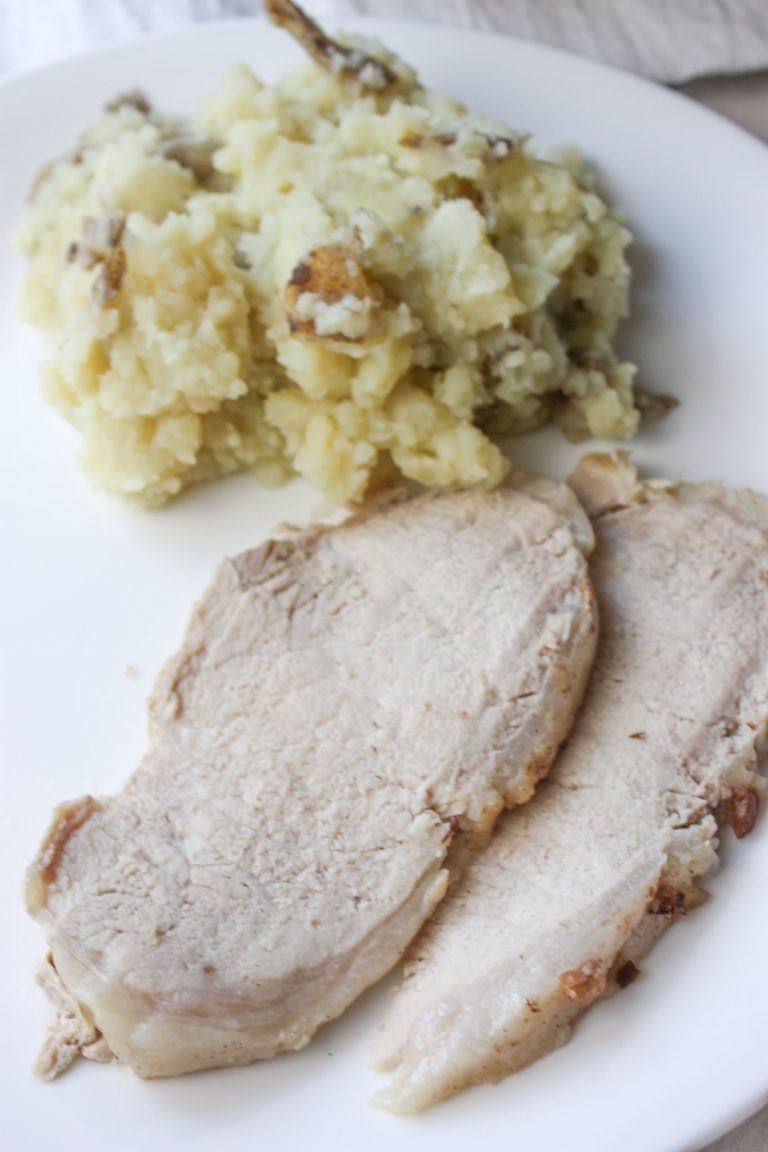 Instant Pot Pork Loin Roast with Garlic Mashed Potatoes is another easy pressure cooker recipe. This roast, flavoured with fall spices, turned out so moist and delicious.
