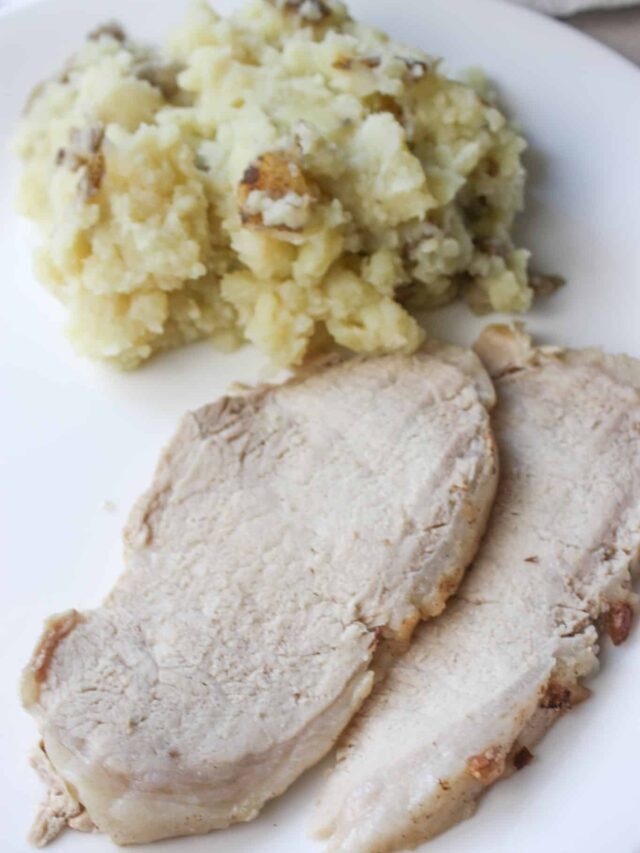 Instant Pot Pork Loin Roast with Garlic Mashed Potatoes Recipe