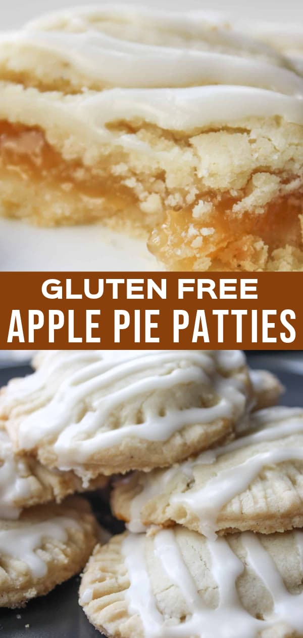 Gluten Free Apple Pie Patties are an easy dessert recipe perfect for fall. These apple hand pies are made with homemade gluten free pastry and canned apple pie filling.