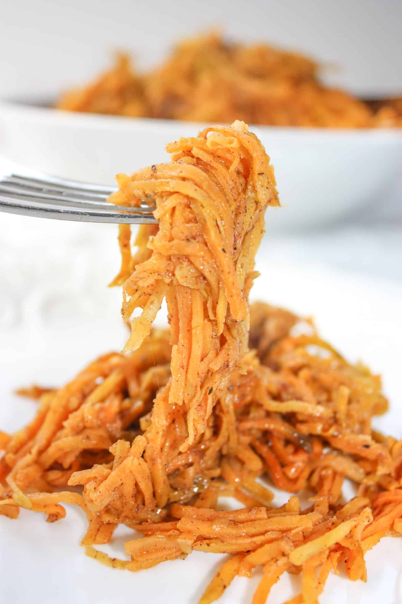 Hot Sweet Potato Slaw is a flavourful side dish that will complement any meal.  Add it to your Thanksgiving menu or it is easy enough to prepare any night of the week.