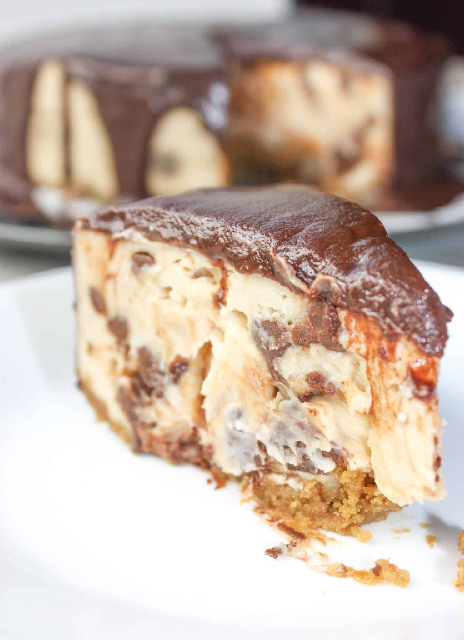Instant Pot Peanut Butter Chocolate Cheesecake uses my favourite flavour combination. Thanks to the Instant Pot I can easily make a dairy free cheesecake with a gluten free crust!