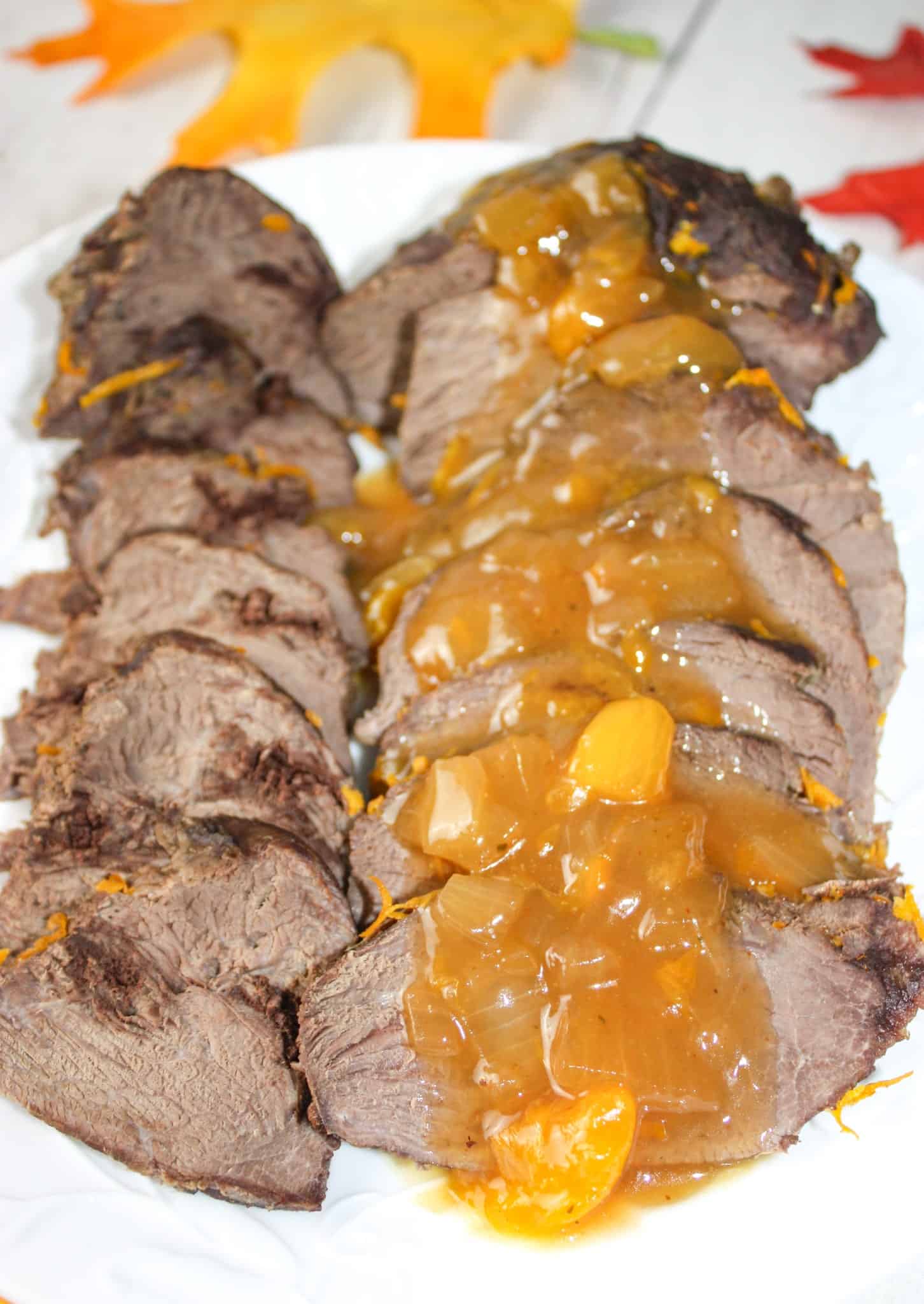 Savoury orange sauce loaded, with flavour and mandarin orange pieces, top off these Instant Pot Wild Goose Breasts. This easy pressure cooker recipe cooks the goose breasts to perfection.