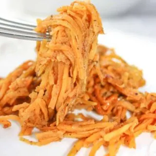Hot Sweet Potato Slaw is a flavourful side dish that will complement any meal.  Add it to your Thanksgiving menu or it is easy enough to prepare any night of the week.