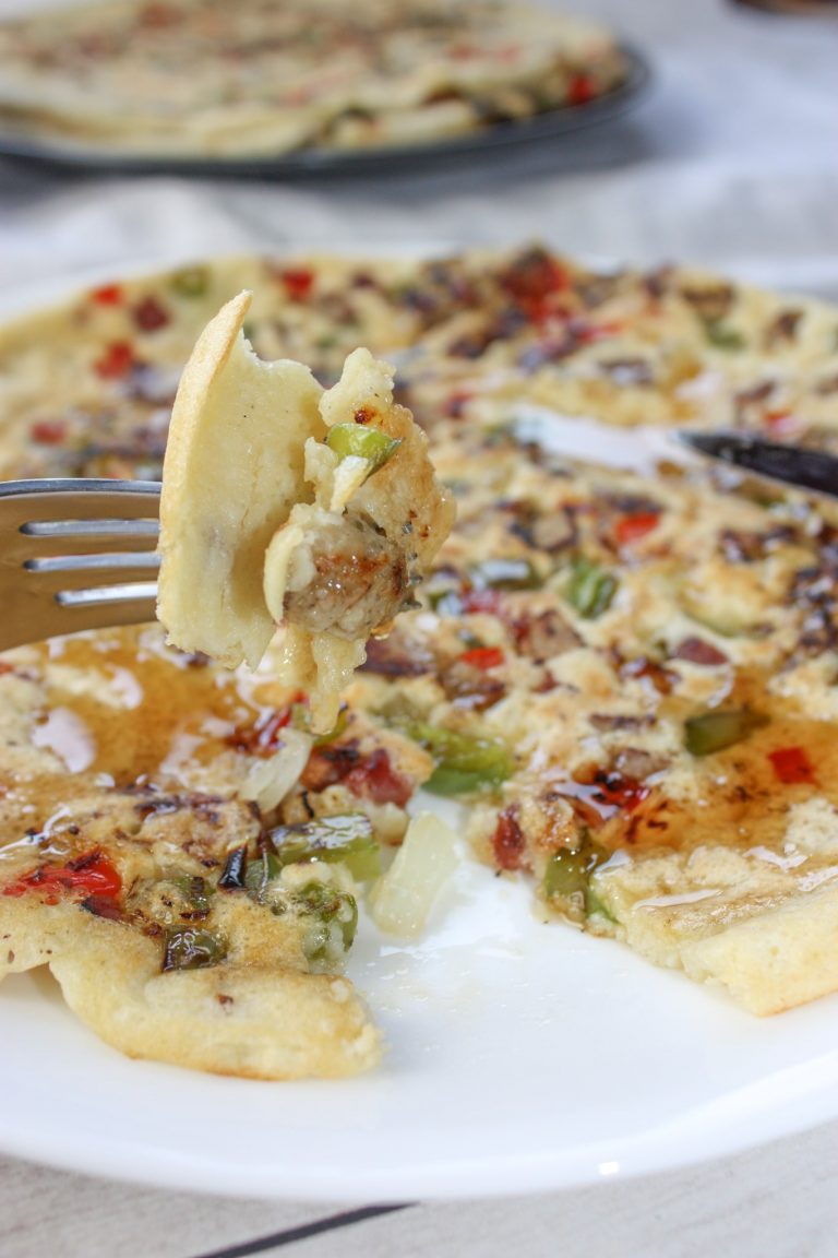 Breakfast Crepes are a nice, light breakfast or brunch option.  These gluten free crepes are loaded with goodness and are very easy to prepare.