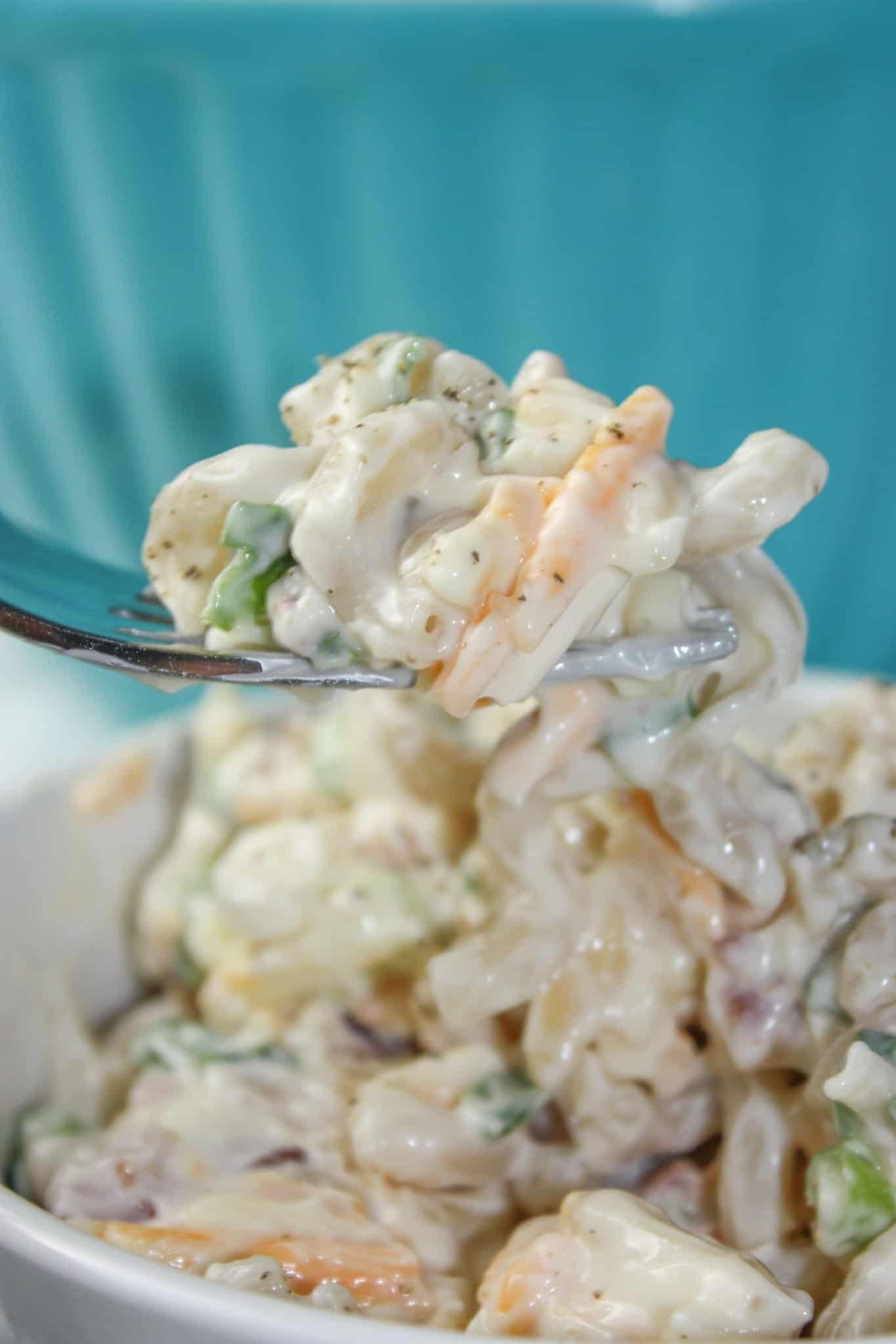 Million Dollar Pasta Salad takes a popular dip recipe and turns it into a delicious, gluten free pasta salad.  