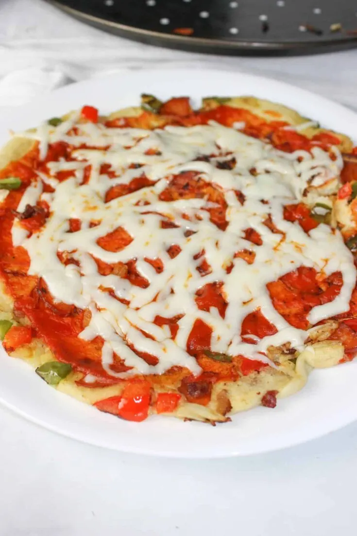 Craving pizza but don't have ingredients for pizza dough?  This may be the right recipe for you!  Pizza crepes create nice light gluten free pizzas that can be made easily and quickly.