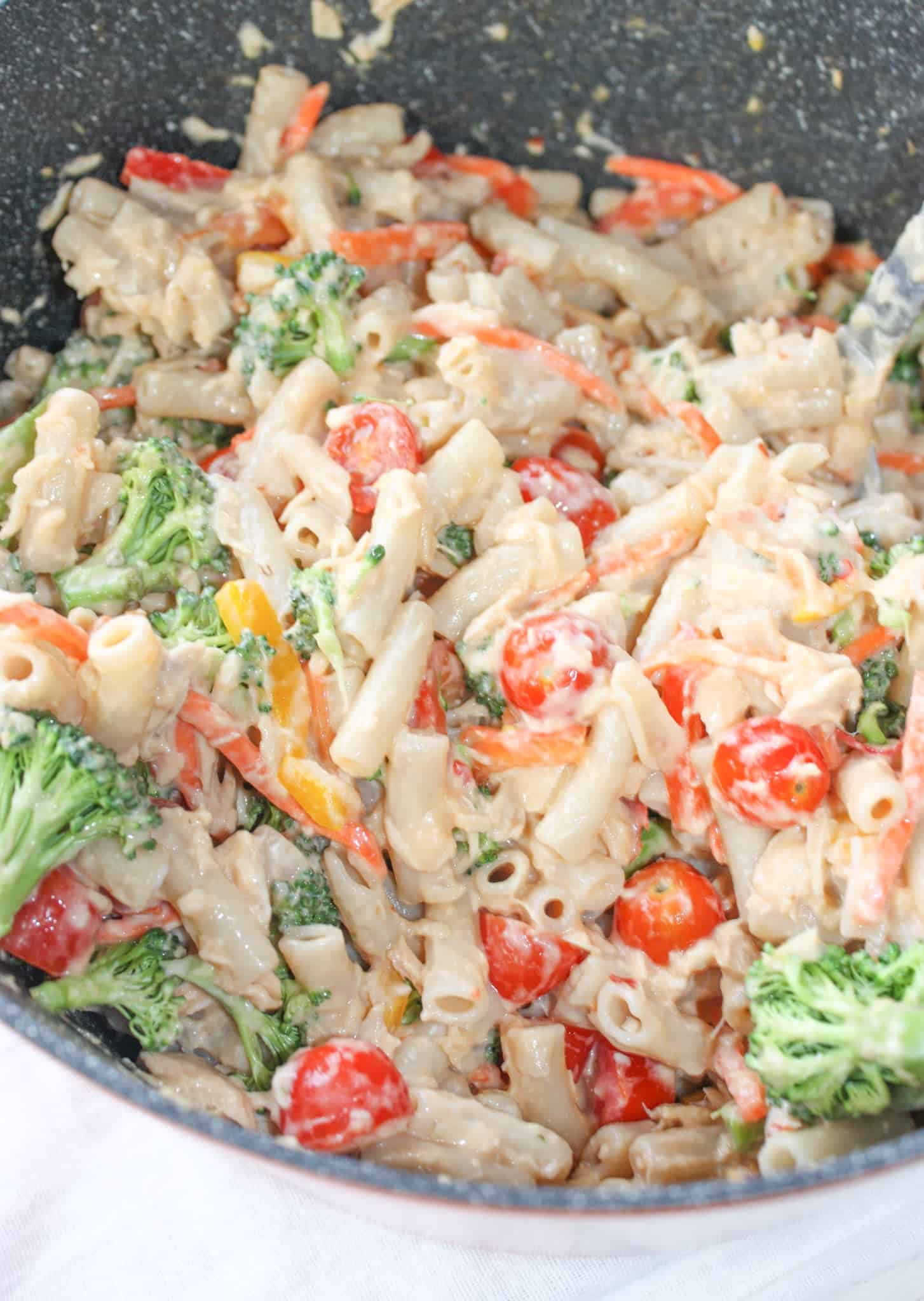 Sweet Chili Thai Tuna Casserole is an easy stove top recipe that provides lots of flavour and a bit of heat.