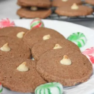 Chocolate Shortbread Cookies are a light, melt in your mouth variation of traditional shortbread.  This gluten free holiday recipe is a delicious addition to any dessert tray.