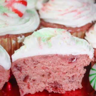 Microwave Cherry Cranberry Cupcakes are a quick and easy gluten free dessert.  This moist, colourful cake decorated to suit the season is a great addition to any holiday dessert tray.