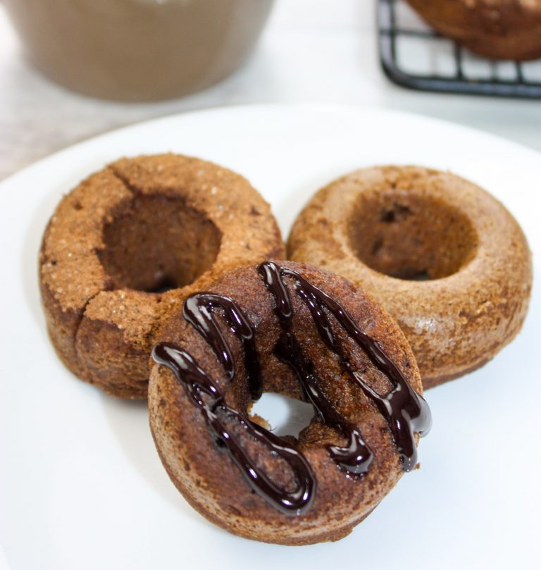 Chocolate Pumpkin Donuts are mini bites of gluten free deliciousness!  These little morsels can be eaten for breakfast, a snack or as a dessert.  Dress them up to your liking and for the occasion.