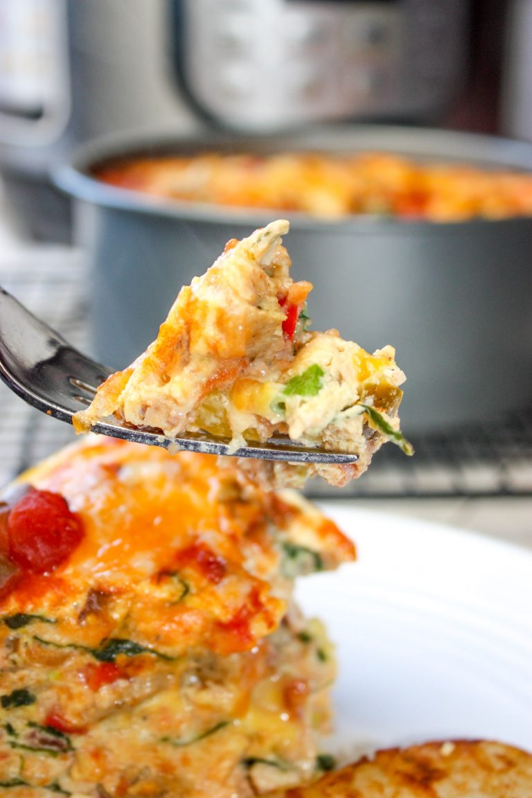 Instant Pot Breakfast Casserole is a delicious and easy pressure cooker recipe.  Serve it up for breakfast or add it to your next brunch menu.