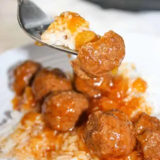 Instant Pot Hawaiian Meatballs and Rice is an easy and delicious recipe that can quickly be prepared for a week night meal.  This pressure cooker recipe is loaded with pineapple and spices to wake up those taste buds! 