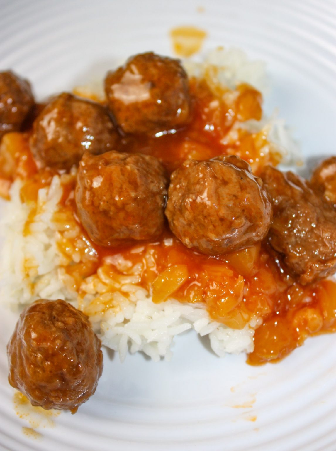 Instant Pot Hawaiian Meatballs and Rice Kiss Gluten Goodbye