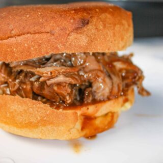 Instant Pot Pulled Pork is a delicious gluten free pulled pork recipe.  The Instant Pot allows you to take a pork shoulder roast and turn it into a shredded masterpiece in less time than a slow cooker.
