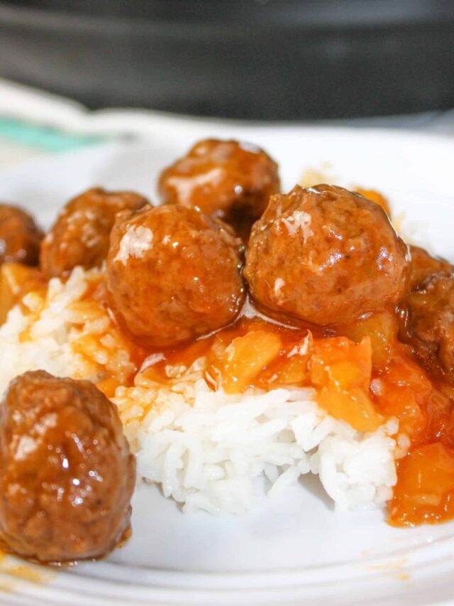 How to Make Instant Pot Hawaiian Meatballs and Rice