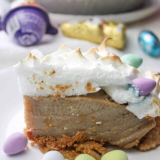 Easter Egg Pie can be a fun and colourful addition to your holiday dessert options.  This gluten free dessert recipe incorporates my favourite Easter treat in the filling...Cadbury Creme eggs!