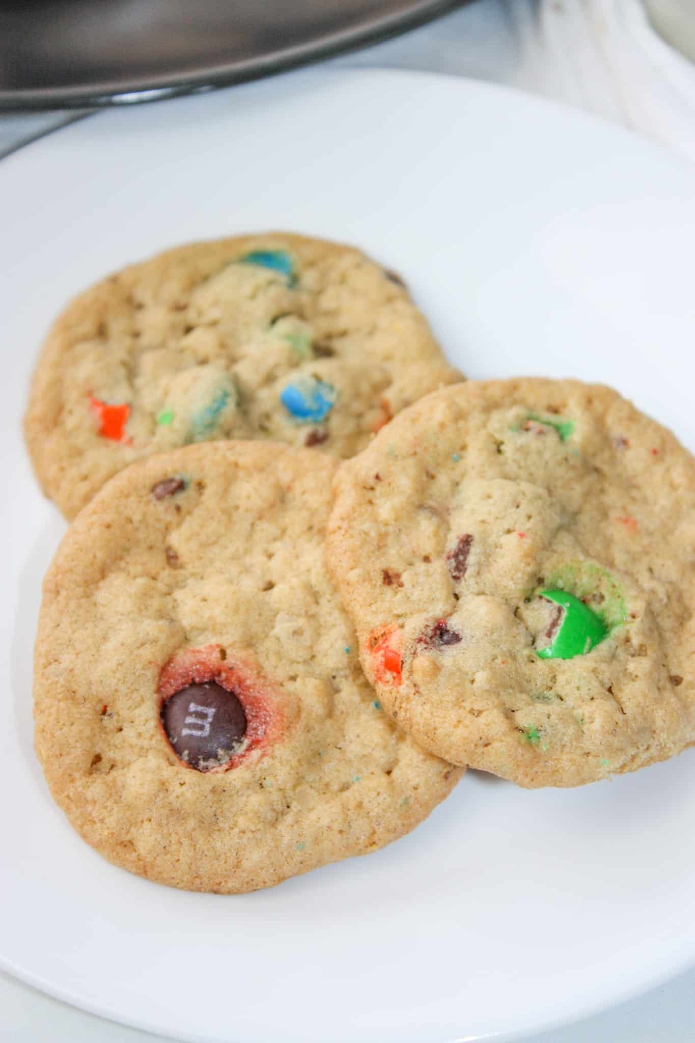 Gluten Free Monster Cookies are a tasty combination of peanut butter and oatmeal.