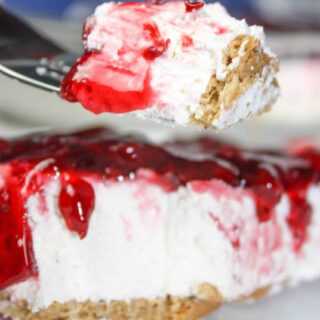 No Bake Cheesecake is a light and delicious dessert that can be topped off to suit your own tastes.  You won't believe it contains very little dairy and is gluten free!