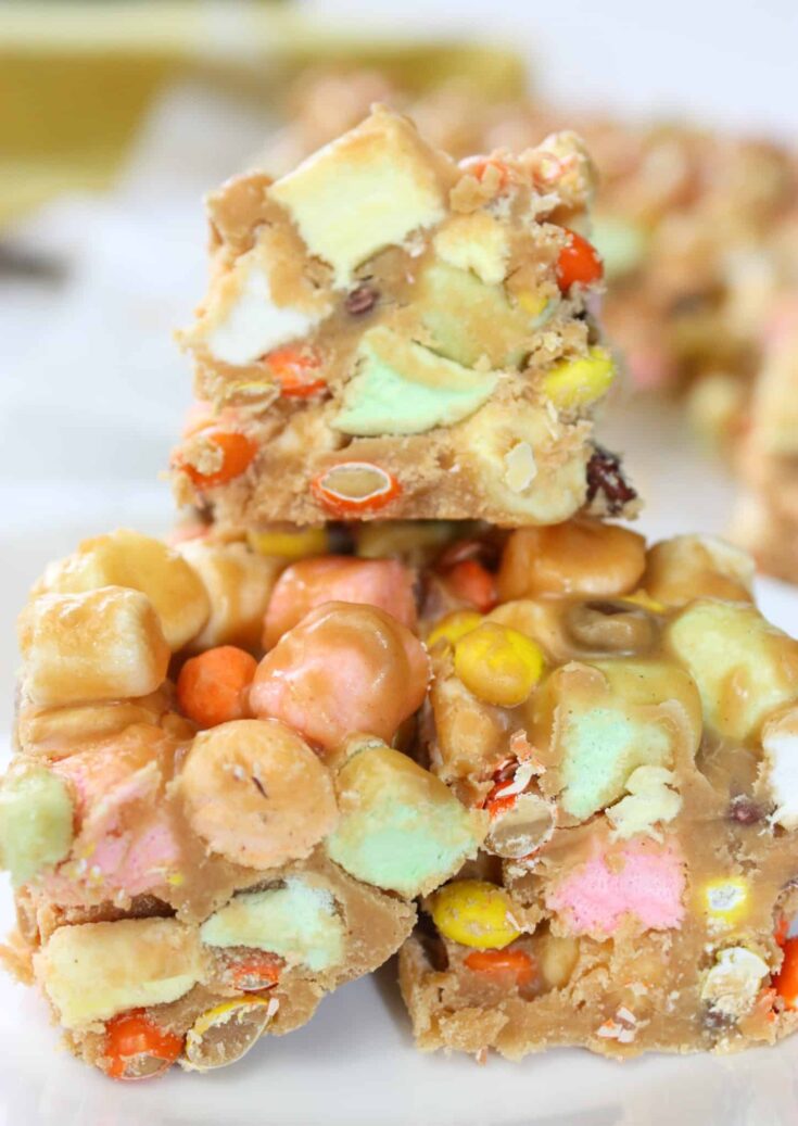 Peanut Butter Marshmallow Squares are a tasty, no bake dessert recipe that is a popular choice for all ages and occasions.