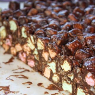 Chocolate Peanut Butter Marshmallow Squares are an easy and delicious dessert recipe that will be enjoyed by young and old alike.