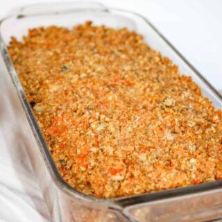 Salmon Loaf is an easy casserole type recipe that is a staple in our home.  This gluten free seafood recipe is quick to mix up and a great alternative to serve on Fish Fridays.