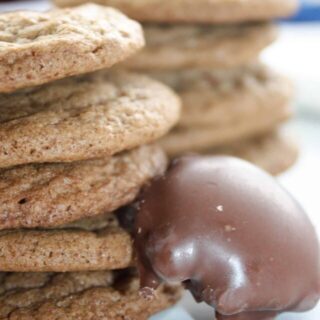 Turtle Cookies take a popular chocolate candy and bake it into another classic dessert to create a decadent chocolate, caramel, pecan experience.