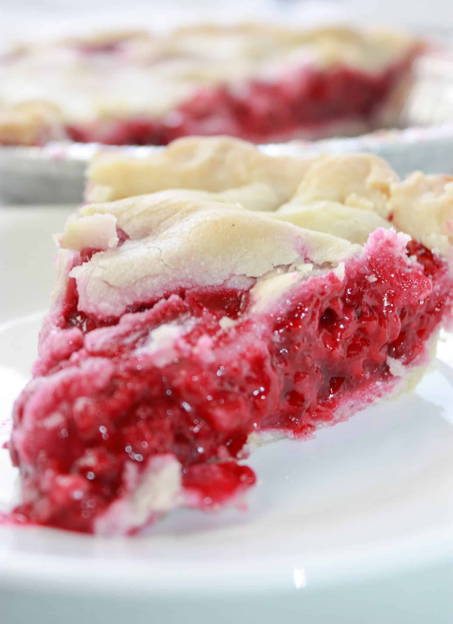 Raspberry Pie is a popular baking creation in our family.  This easy, gluten free, fruit filled dessert can be a great finish to a family meal.