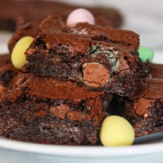 Whether you add Mini Egg Brownies with Almond Flour to your Easter dessert tray, or bake them a few weeks later to use up Easter candy, you will enjoy their gooey, chocolate decadence.