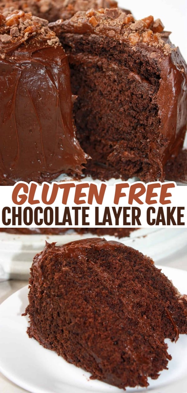 Gluten Free Chocolate Layer Cake is a delicious dessert that is easy to make.  This moist and light layer cake can easily be decorated to suit any occasion.