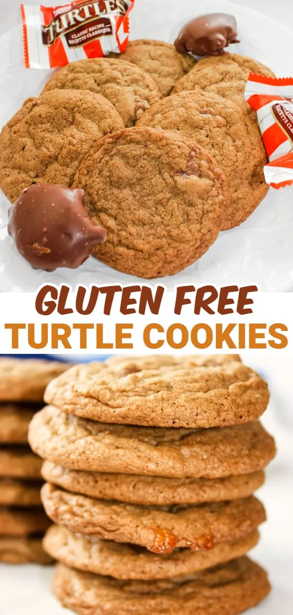 Turtle Cookies take a popular chocolate candy and bake it into another classic dessert to create a decadent chocolate, caramel, pecan experience.