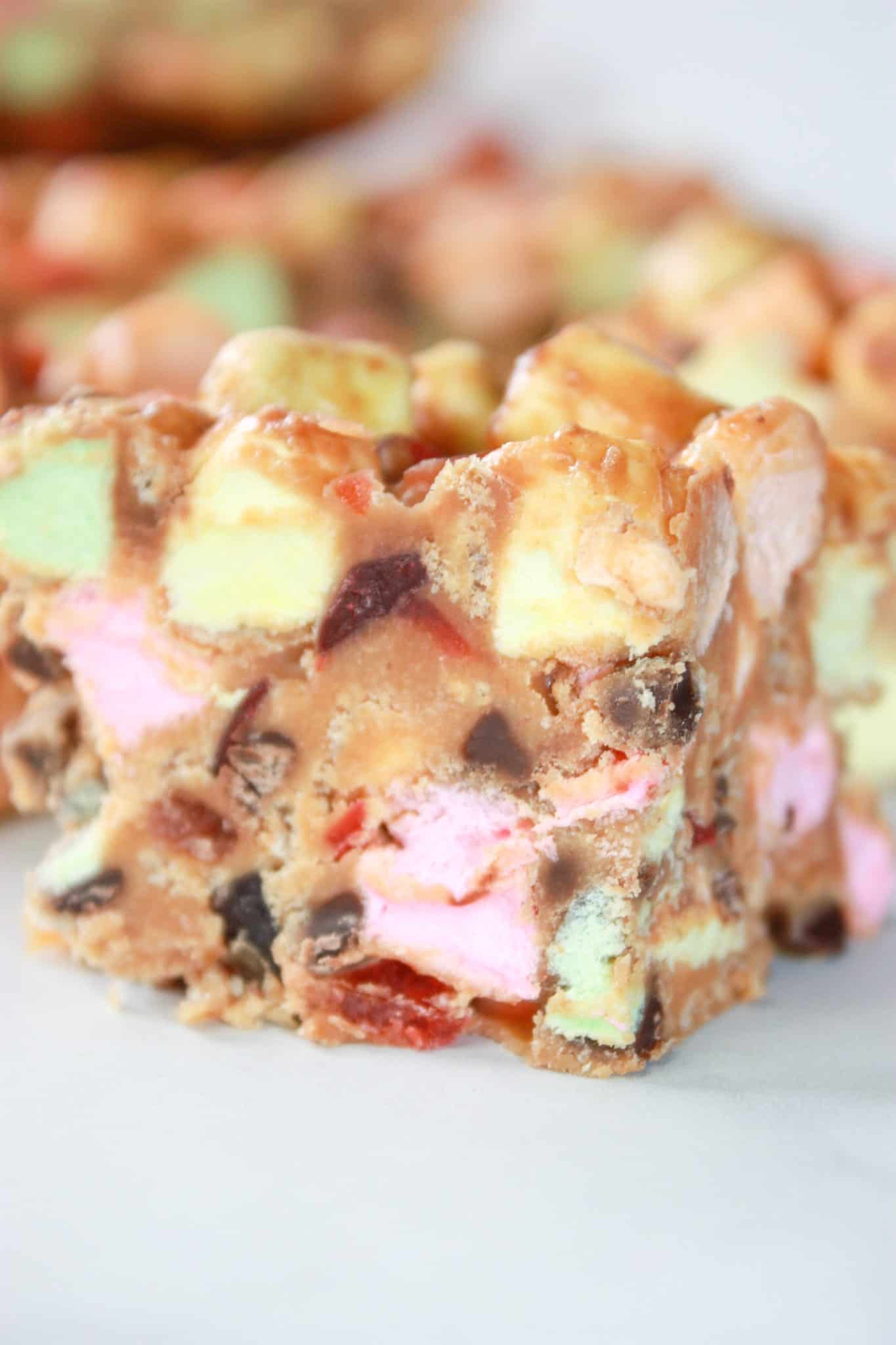 Loaded Peanut Butter Marshmallow Squares are a delicious variation of the Butterscotch Confetti that I grew up with.