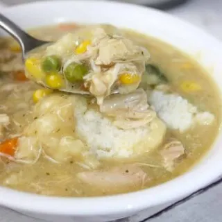 Chicken and Dumplings is a classic comfort food recipe.  This gluten free, stove top version does not disappoint!