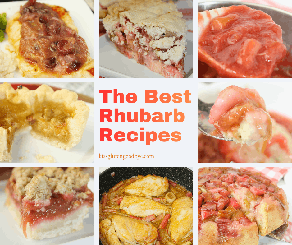 The Best Rhubarb Recipes, gluten free rhubarb recipes, tasty rhubarb recipes, rhubarb recipe roundup, rhubarb recipes that are perfect for spring gatherings, picnics, potlucks or Mother's Day brunch. Enjoy classic rhubarb crisp and strawberry rhubarb pie to sweet and cakes, bars, quick bread. These easy desserts for spring are perfect for feeding a crowd at your next spring gathering with friends and family. Find easy rhubarb desserts that are bursting with flavours everyone will love.