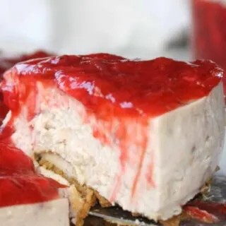 Instant Pot Strawberry Rhubarb Cheesecake is a delightful, decadent dessert using seasonal ingredients.